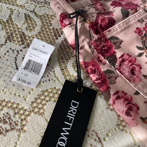 Size 30 Driftwood  pinwheel, corduroy floral jeans - Picture 5 of 6